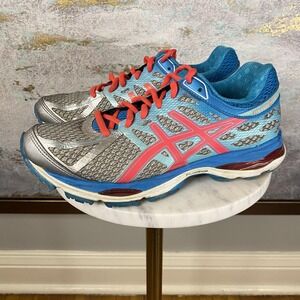 ASICS Gel Cumulus Shoes Womens Size 6.5 Blue Silver Running Sneakers T5D8N